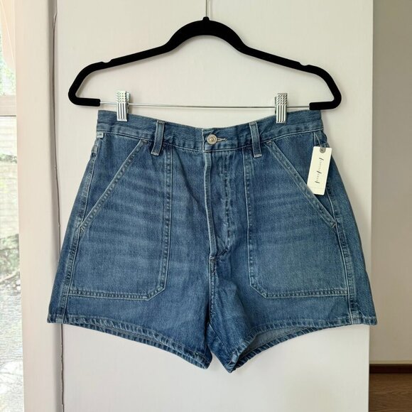 NWT Citizens of Humanity Frances Denim Jean Shorts in Coastal Blue 27 - Picture 4 of 15